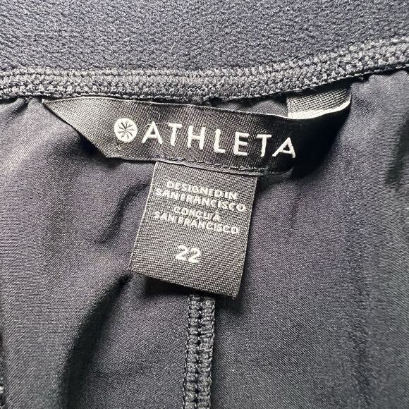 Athleta Brooklyn Heights Pants Plus Size 22 Black Cargo Pockets High Rise Casual - Picture 9 of 14